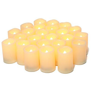 Set of 24 Flameless Flickering Votive Tea Lights Candles for Wedding Centerpieces - Decotree.co Online Shop