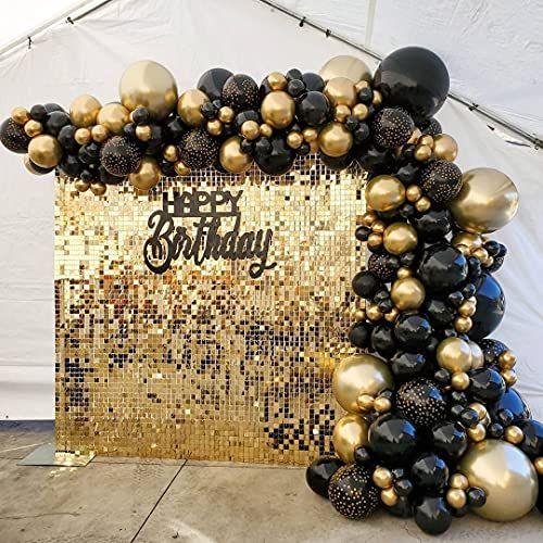 Shimmer Wall Backdrop, Square Sequin Wall Panels Shimmer Backdrop, Easy Setup Birthday/Wedding/Event/Theme Party Decorations - Decotree.co Online Shop