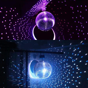 Silver Glass Mirror Disco Ball With Hanging Strings | Christmas Ornaments - Decotree.co Online Shop