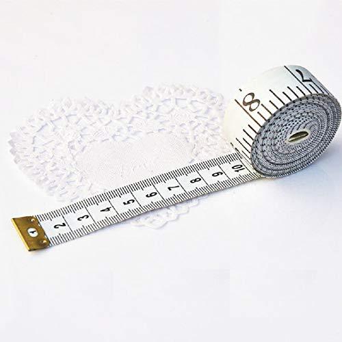 Soft Tape Measure Double Scale Body Sewing Flexible Ruler for Weight Loss Measurement Sewing Tailor Craft Vinyl Ruler 60-inch（White） - Decotree.co Online Shop