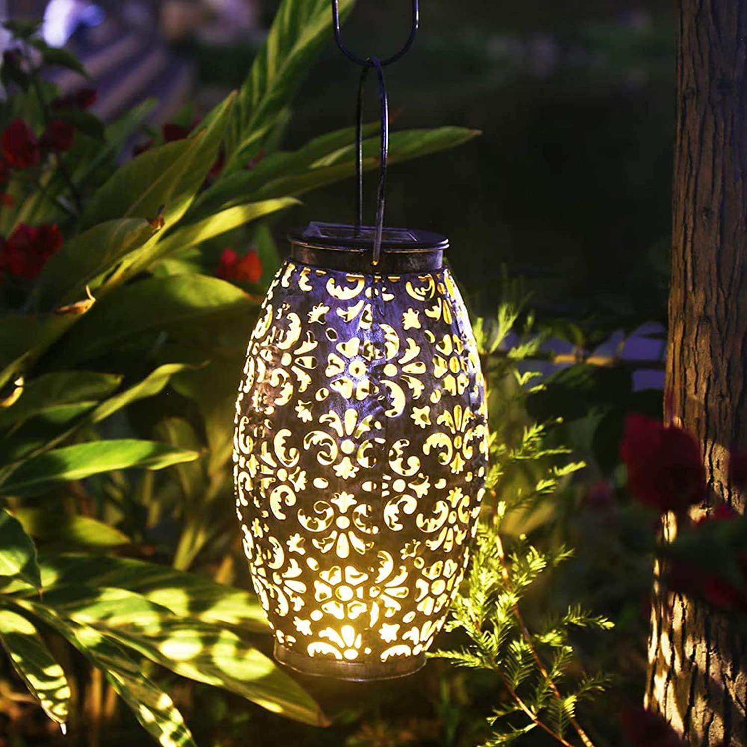 Solar Lantern Lights for Hanging or Table Outdoor Solar Light for Patio Courtyard Garden - Decotree.co Online Shop