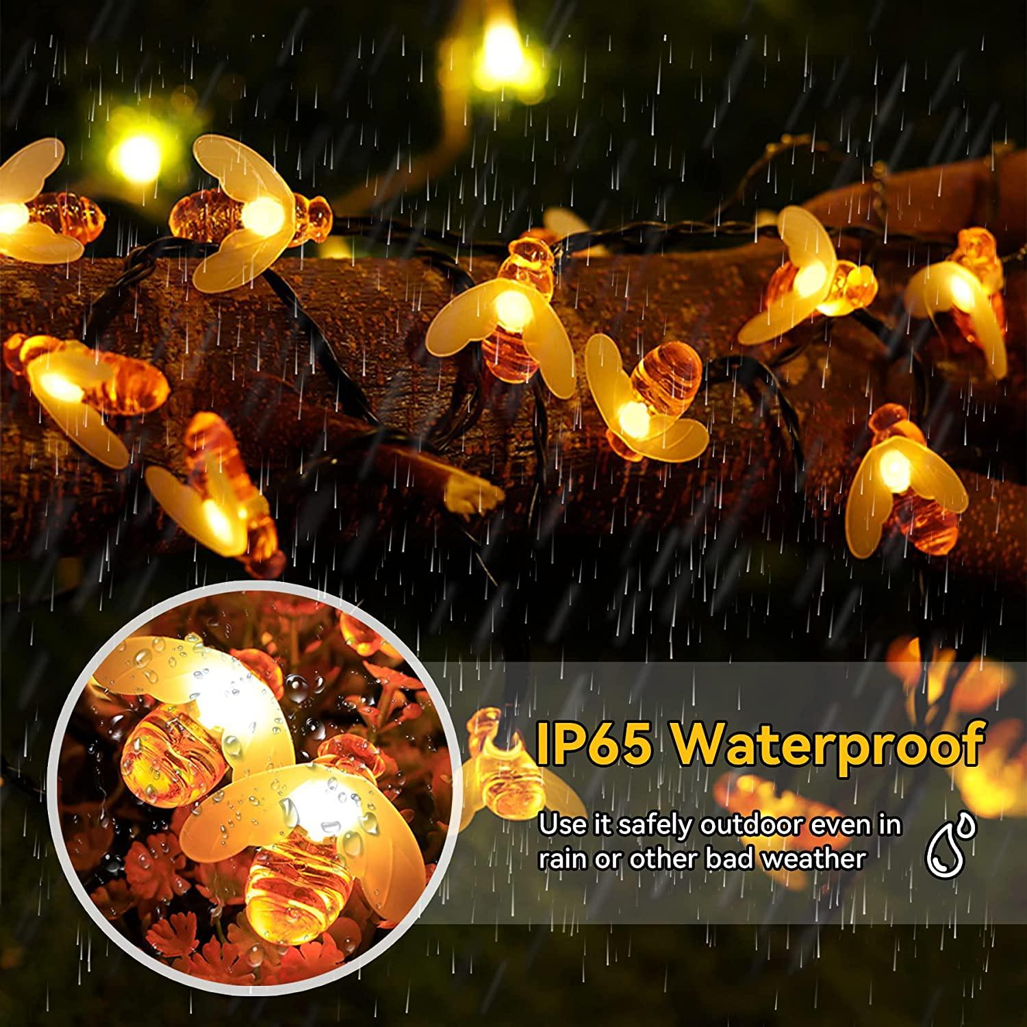 Solar String Lights 30 LED Cute Bee Lights Outdoor Waterproof Starry Light Fairy Decor Light,Wedding - Decotree.co Online Shop