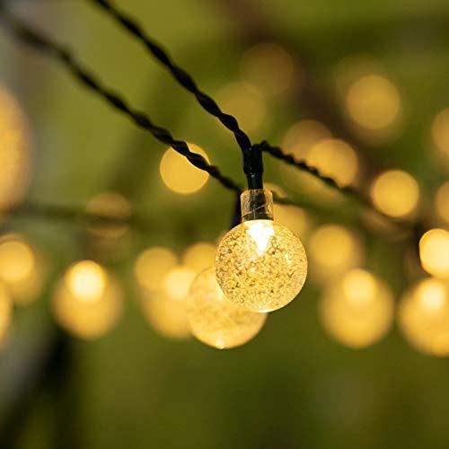 Solar String Lights Outdoor 60 Led Crystal Globe Lights with 8 Lighting Modes - Decotree.co Online Shop