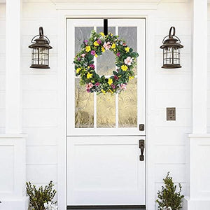 Spring Wreaths for Front Door-15In Daisy Flower Door Wreath for Spring Decor Outdoor Indoor Front Porch Windows Home Decorations - Decotree.co Online Shop