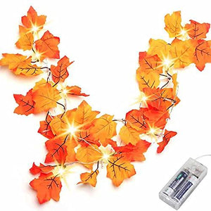 Thanksgiving Decorations Lighted Fall Garland, Thanksgiving Decor Halloween String Lights 8.2 Feet 20 LED - Decotree.co Online Shop