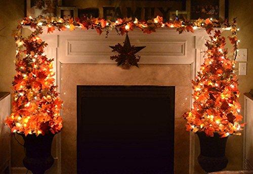 Thanksgiving Decorations Lighted Fall Garland, Thanksgiving Decor Halloween String Lights 8.2 Feet 20 LED - Decotree.co Online Shop