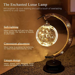 The Enchanted Lunar Lamp - LED Moon Lamp Night Light Galaxy Lamp, Hanging Moon Lamp - Decotree.co Online Shop