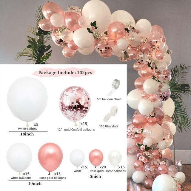 The Most Popular 60 Balloon Garland Arch Wedding Birthday Balloons Decorations - Decotree.co Online Shop