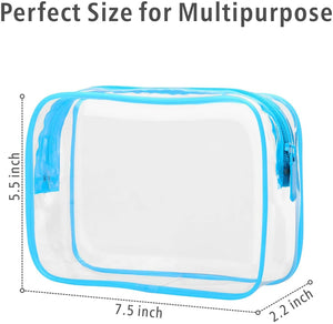 TSA Approved Toiletry Bag, Clear Makeup Bag Waterproof Quart Size Bag, Travel Makeup Cosmetic Bag for Women - Decotree.co Online Shop