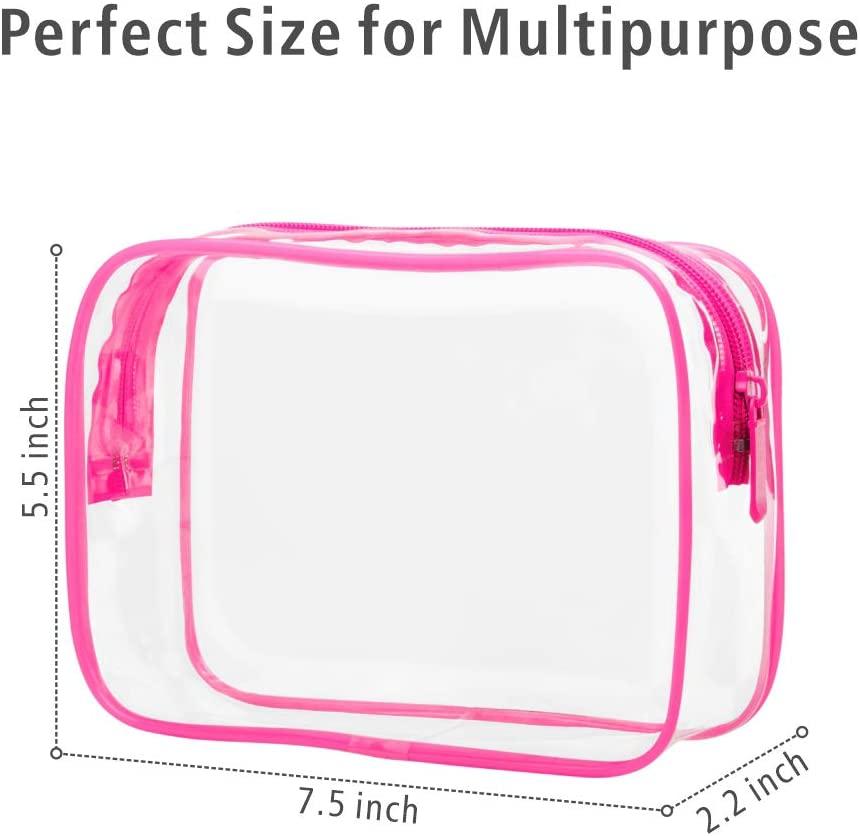 TSA Approved Toiletry Bag, Clear Makeup Bag Waterproof Quart Size Bag, Travel Makeup Cosmetic Bag for Women - Decotree.co Online Shop