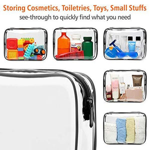 TSA Approved Toiletry Bag, Clear Makeup Bag Waterproof Quart Size Bag, Travel Makeup Cosmetic Bag for Women - Decotree.co Online Shop