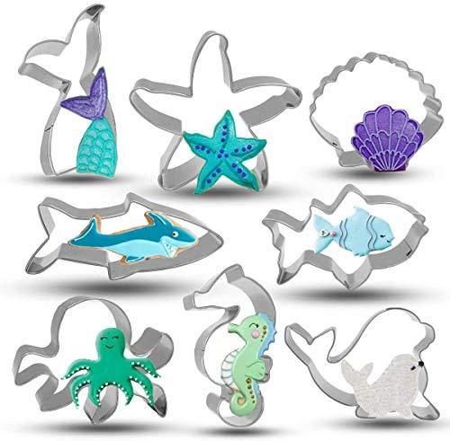 Under The Sea Creatures Cookie Cutter Set - 8 Piece Stainless Steel Cutters Molds Cutters - Decotree.co Online Shop