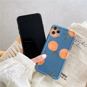 Vintage Oranges iPhone 13 12 11 Pro Max case iPhone 13 12 mini case iPhone XR case iPhone XS Max Case iPhone 7 Plus 8 Plus - Decotree.co Online Shop