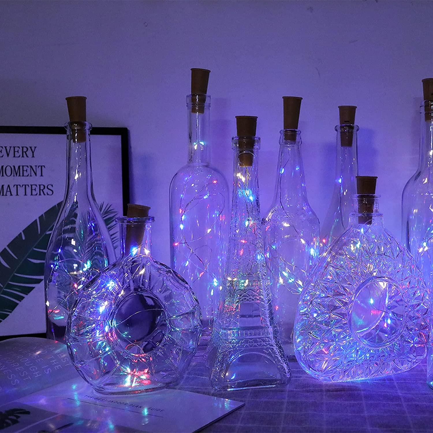 Warm White Cork Lights Battery Operated Fairy Bottle Lights for Wedding Party - Decotree.co Online Shop