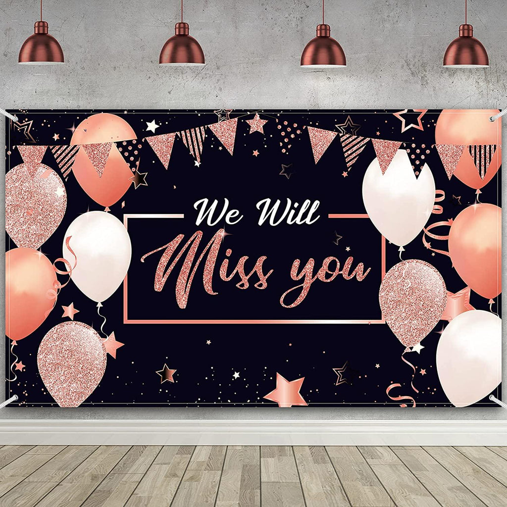 We Will Miss You Party Decorations, Extra Large Going Away Party Backdrop Miss You Photography Background - Decotree.co Online Shop