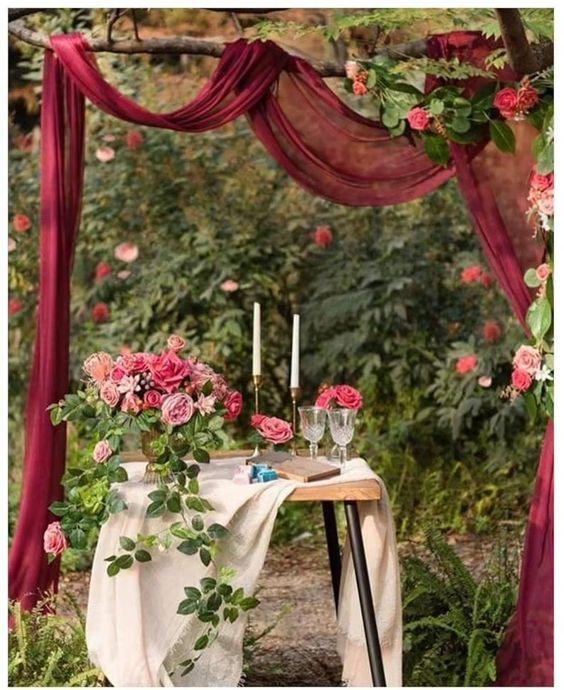 Wedding Arch Draping Fabric for Rustic Wedding Shower Decorations 2.4x20 ft - Decotree.co Online Shop