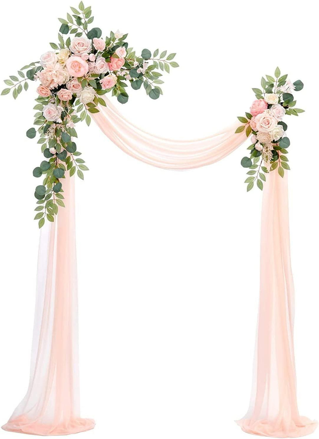 Wedding Arch Floral Swag Set Artificial Arch Flowers Wedding Arch Draping Fabric for Ceremony and Reception - Decotree.co Online Shop