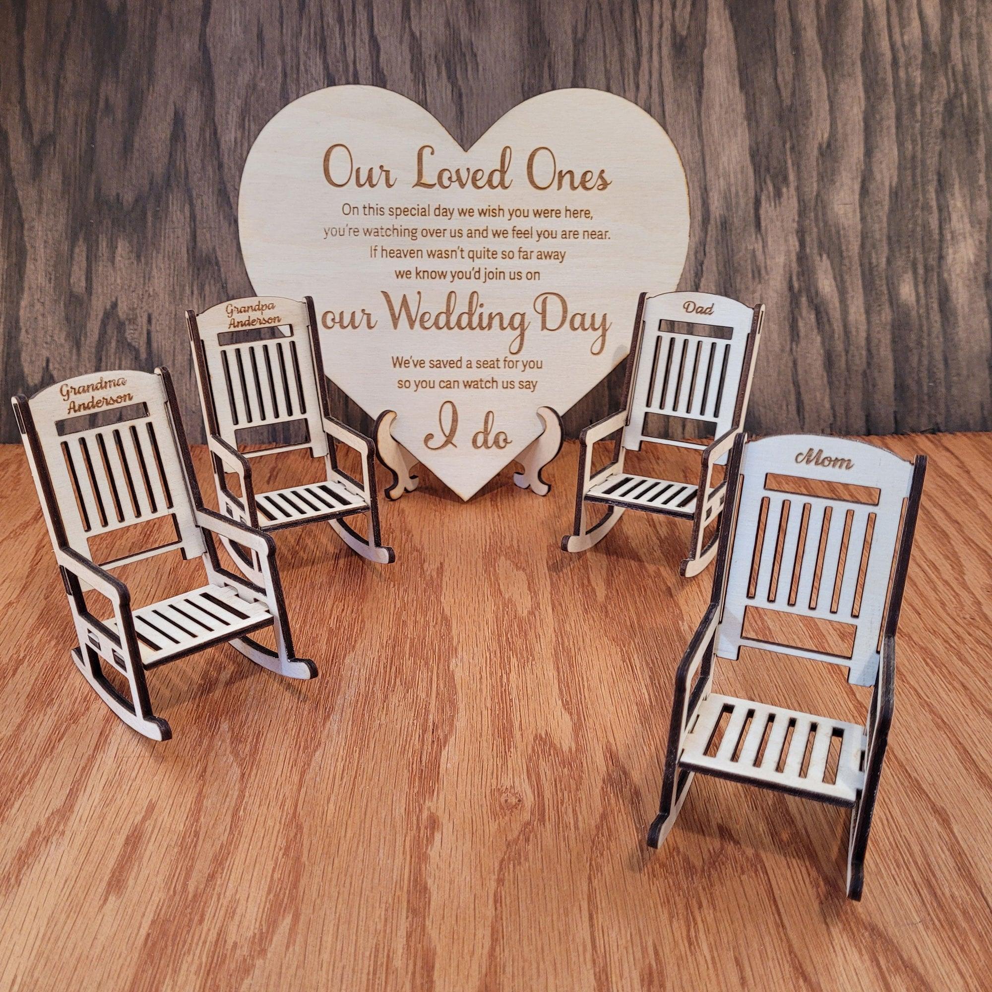 Wedding Day Remembrance Memorial Set Personalized Chairs for Loved O Decotree Online Shop