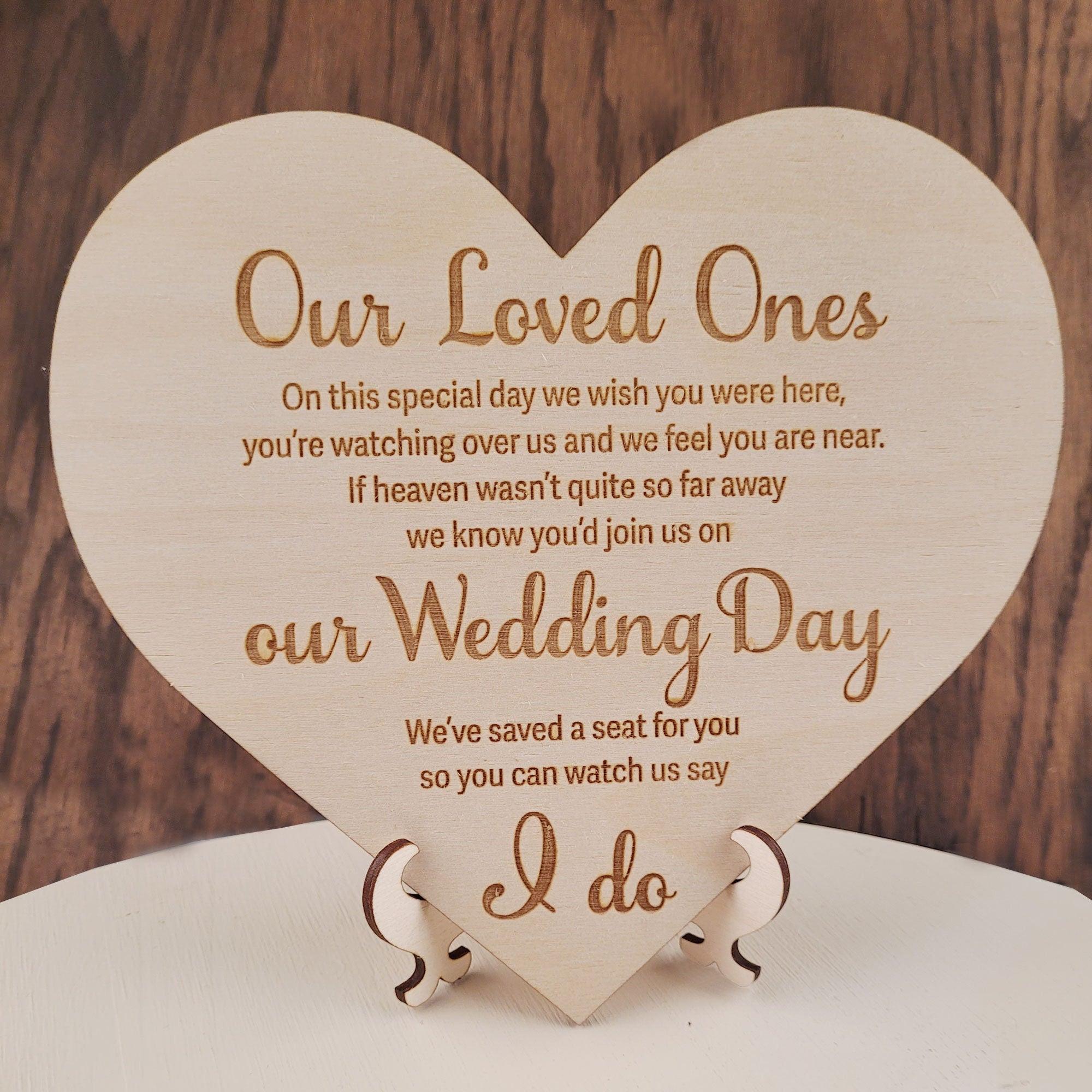 Wedding Day Remembrance Memorial Set - Personalized Chairs for Loved Ones - Decotree.co Online Shop