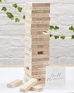 Wedding Jenga Guest book, Build A Memory Block Alternative Wedding Guest Book, Unique Signs for Weddings - Decotree.co Online Shop