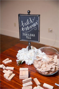 Wedding Jenga Guest book, Build A Memory Block Alternative Wedding Guest Book, Unique Signs for Weddings - Decotree.co Online Shop