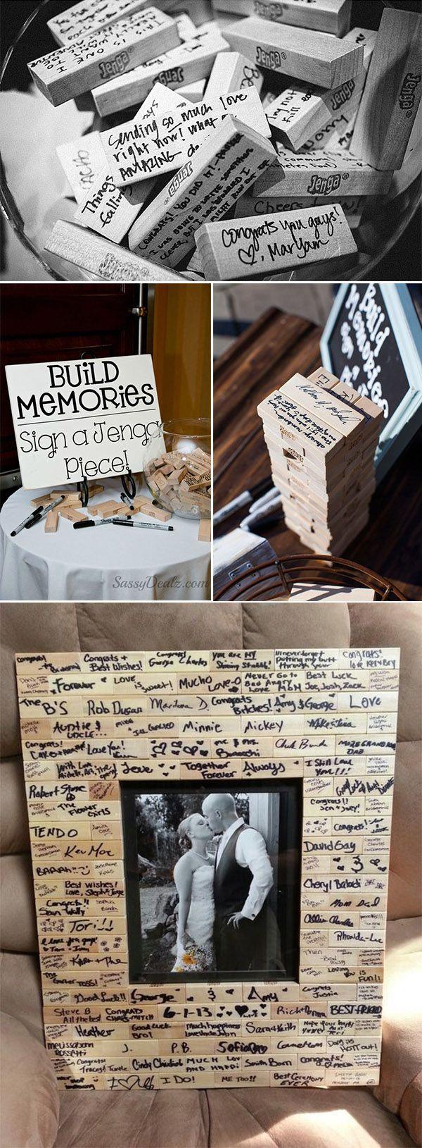 Wedding Jenga Guest book, Build A Memory Block Alternative Wedding Guest Book, Unique Signs for Weddings - Decotree.co Online Shop