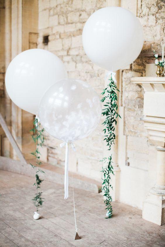 White 36" inch Big Giant Balloons for Greenery Garland - Perfect for Minimalist Rustic Wedding Celebrations - Decotree.co Online Shop