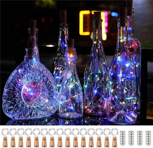 Wine Bottle Cork Lights Cork Shape Copper Wire Colorful Fairy Mini String Lights - Decotree.co Online Shop