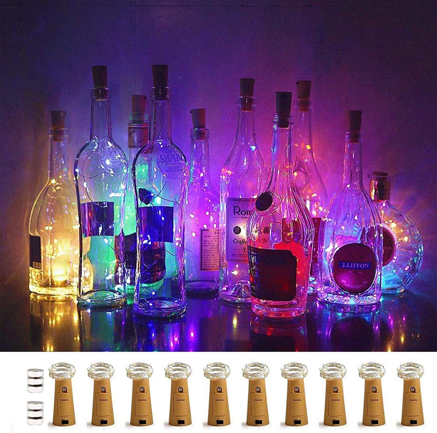 Wine Bottle Lights with Cork for Home Decorations - Decotree.co Online Shop