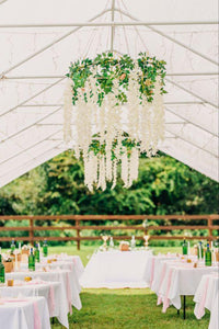 Wisteria Hanging Flowers Fake Flower Garland Artificial Wisteria Vines Wedding Party Wall Decorations - Decotree.co Online Shop