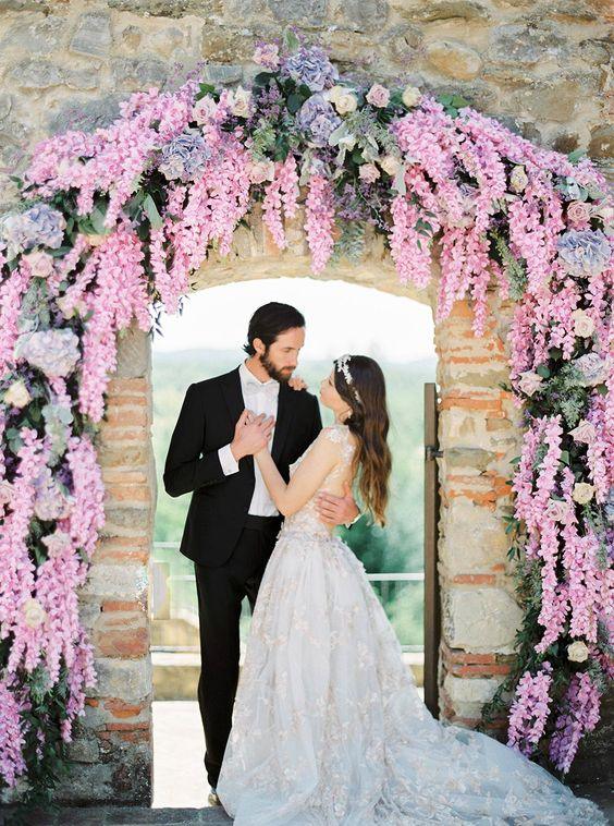 Wisteria Hanging Flowers Fake Flower Garland Artificial Wisteria Vines Wedding Party Wall Decorations - Decotree.co Online Shop